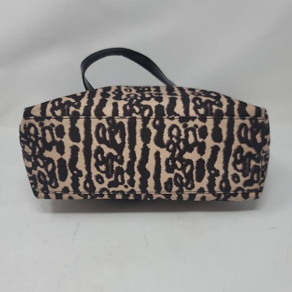 Coach Ocelot Leopard Animal Print Canvas Tote Bag Handbag Purse Tan Brown - Picture 6 of 10